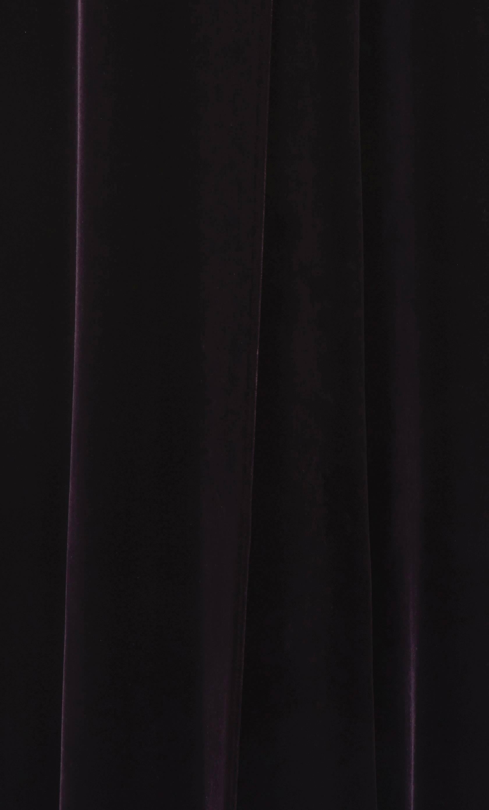 Black Valentina purple velvet evening coat, circa 1932 For Sale