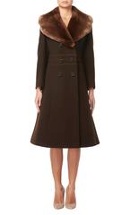 Hardy Amies brown coat, circa 1970