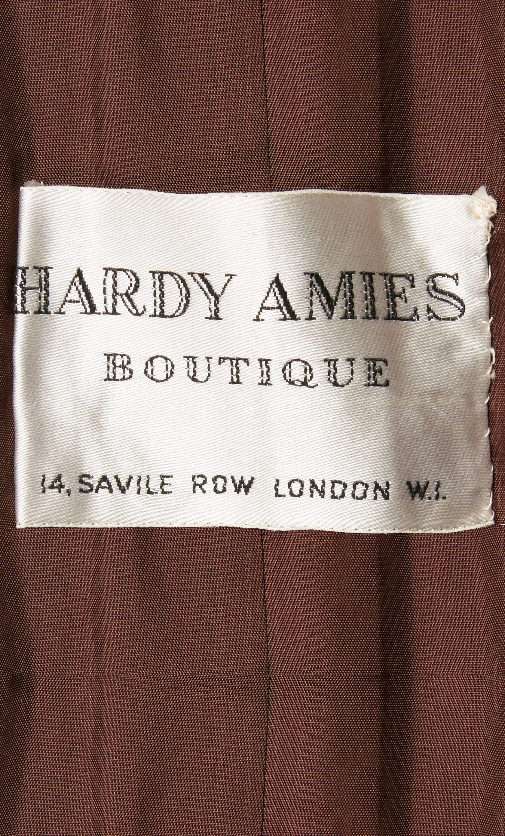 Women's Hardy Amies brown coat, circa 1970 For Sale