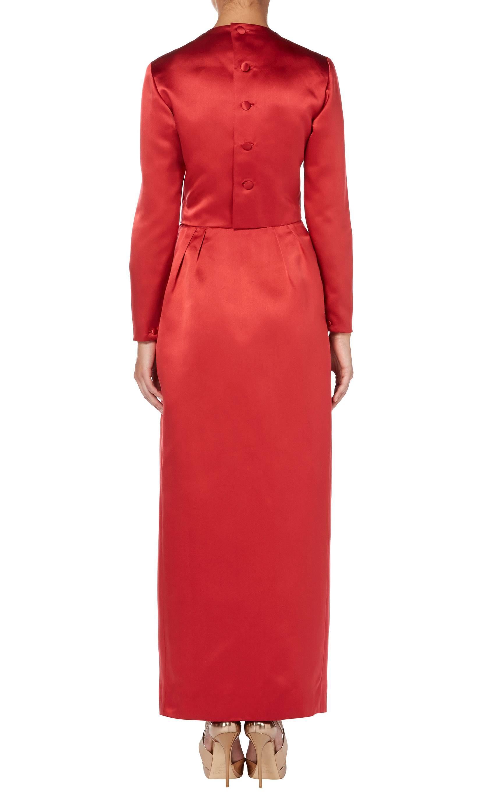 Women's Dior haute couture red dress, Autumn/Winter 1979