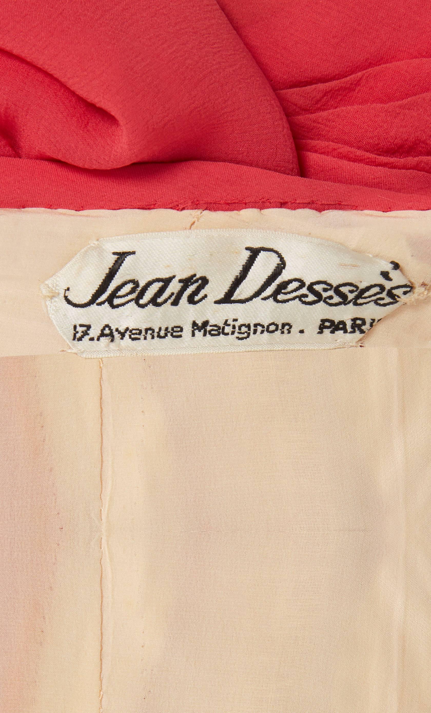 Women's Jean Dessès haute couture pink dress, circa 1965 For Sale