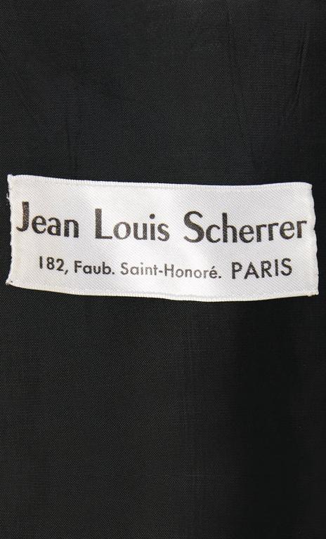 Jean Louis Scherrer black dress, circa 1965 at 1stDibs