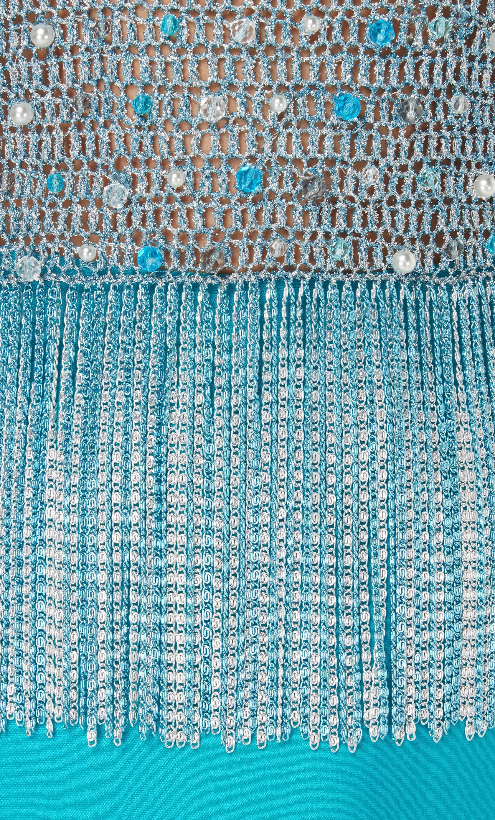 Azzaro turquoise skirt & top, circa 1978 In Excellent Condition For Sale In London, GB