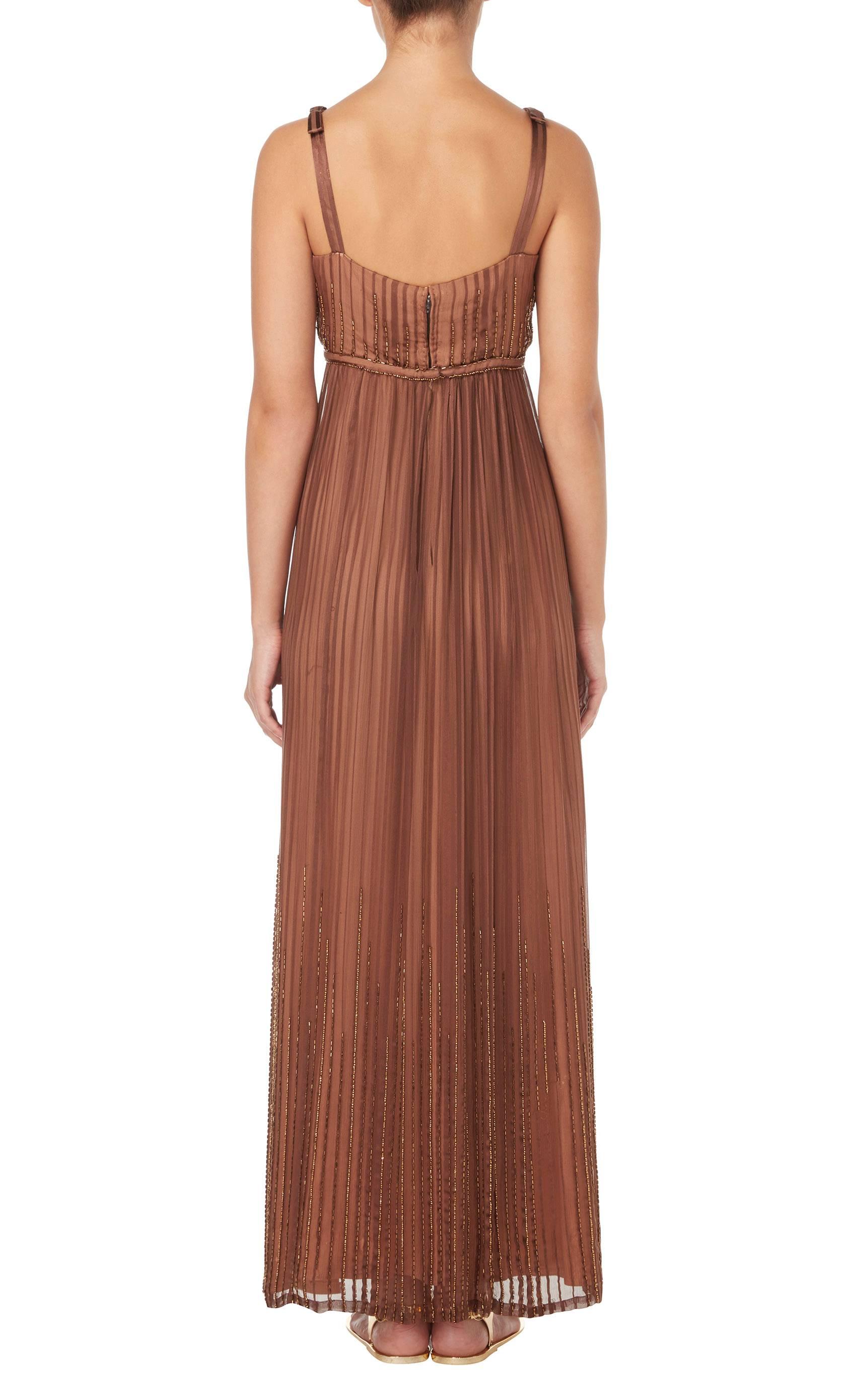 brown beaded dresses