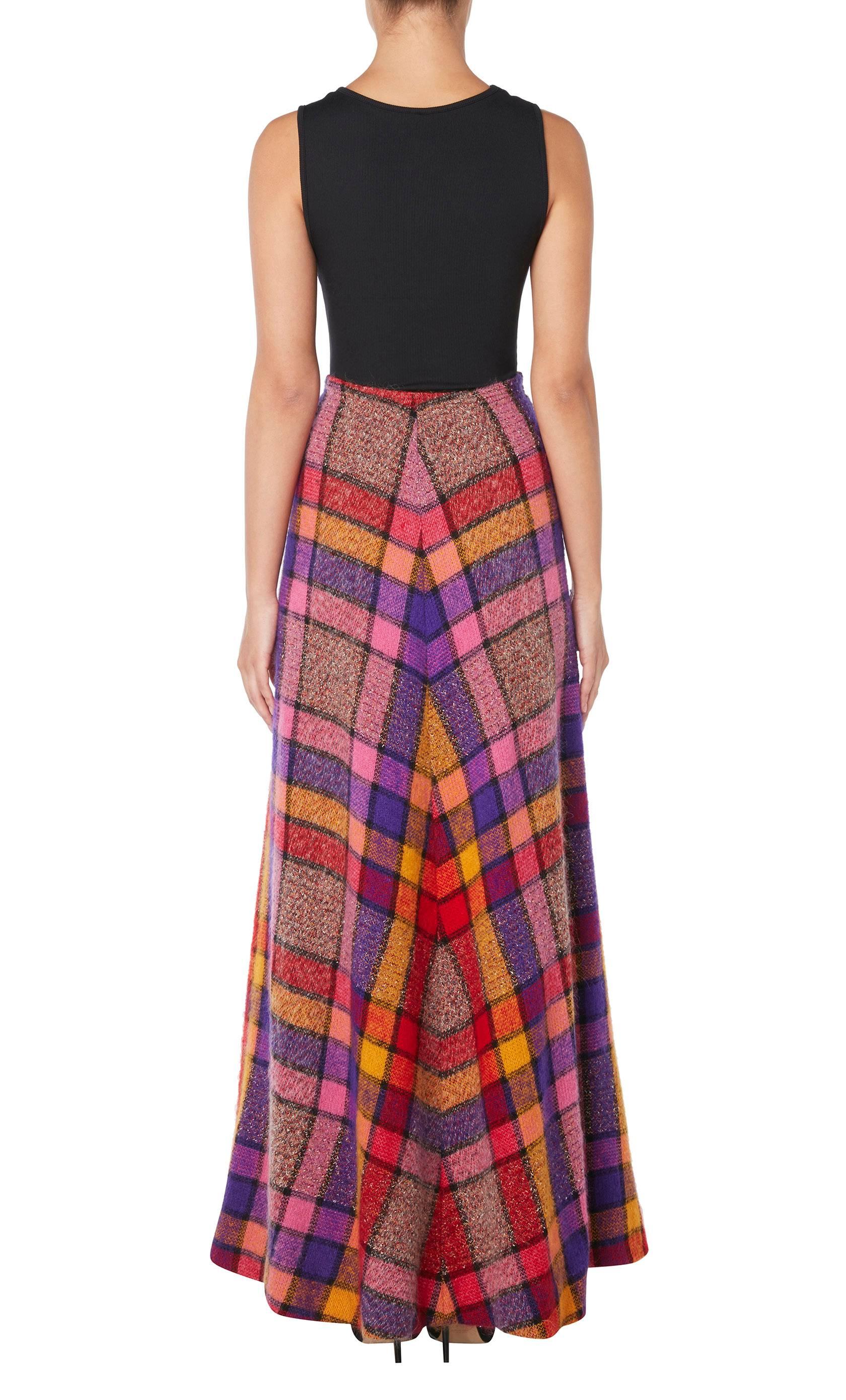 Brown Missoni multicoloured skirt, circa 1975 For Sale