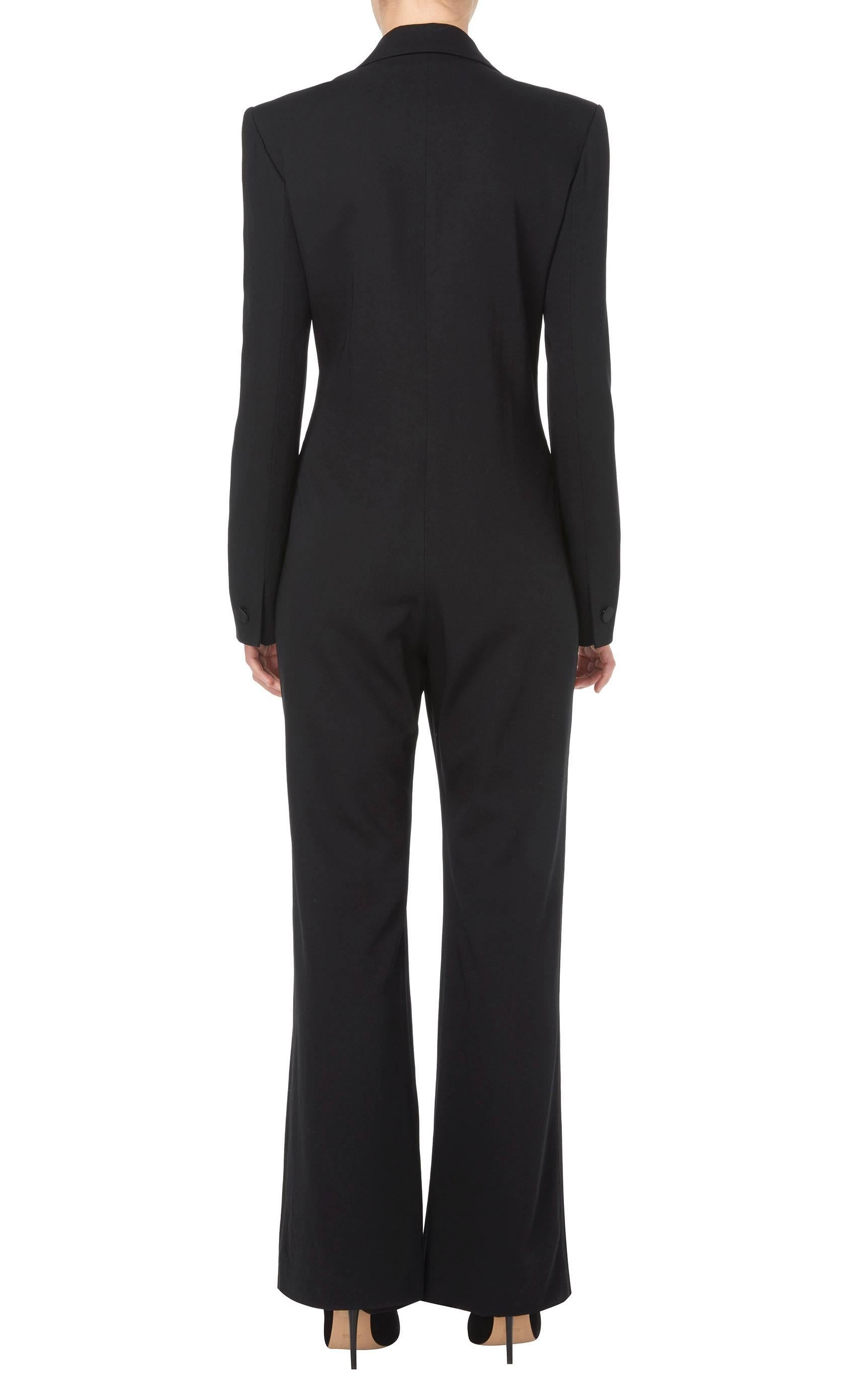 Yves Saint Laurent black Le Smoking jumpsuit, circa 1994 In Excellent Condition In London, GB