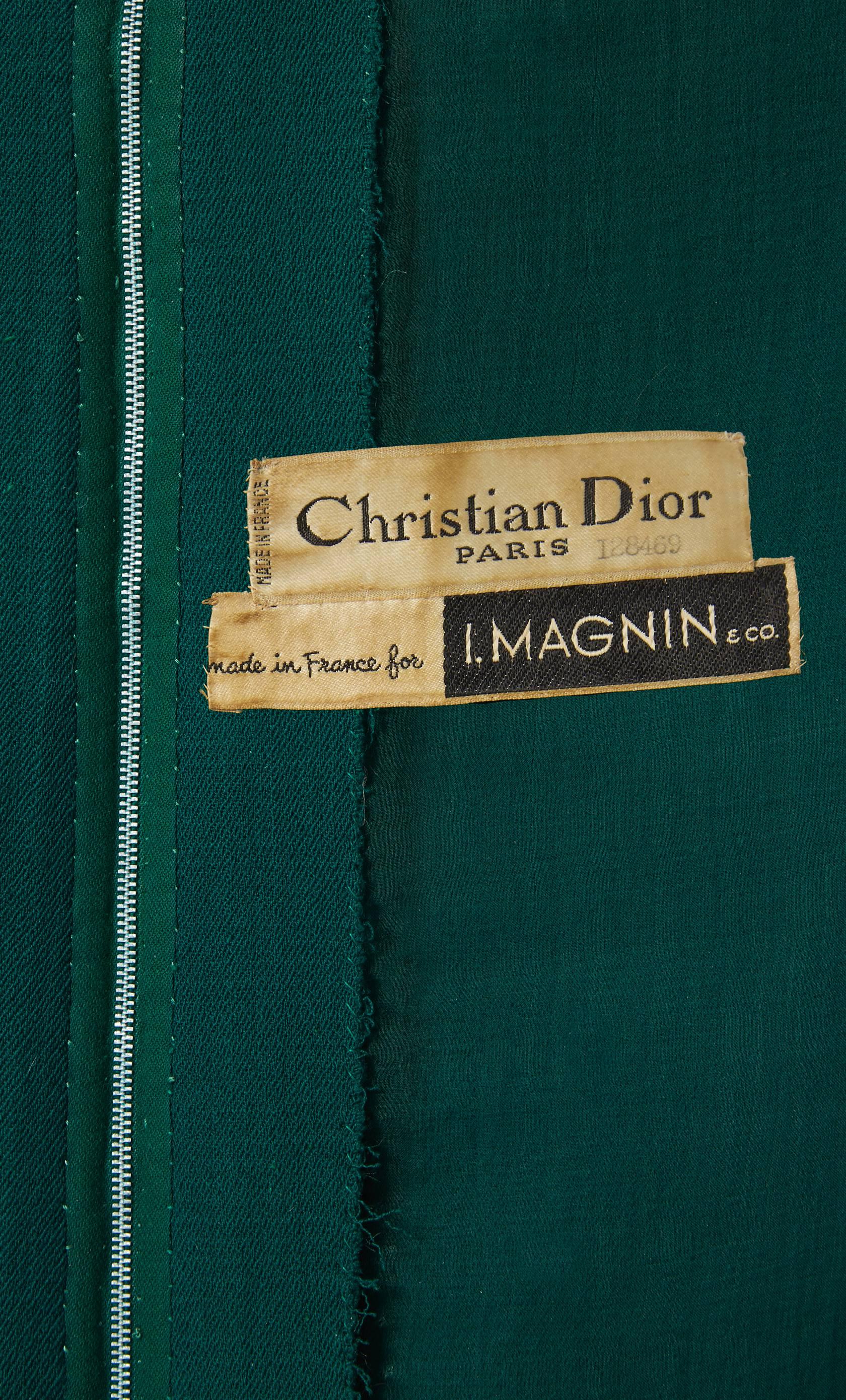 Dior haute couture green dress & coat, circa 1965 3