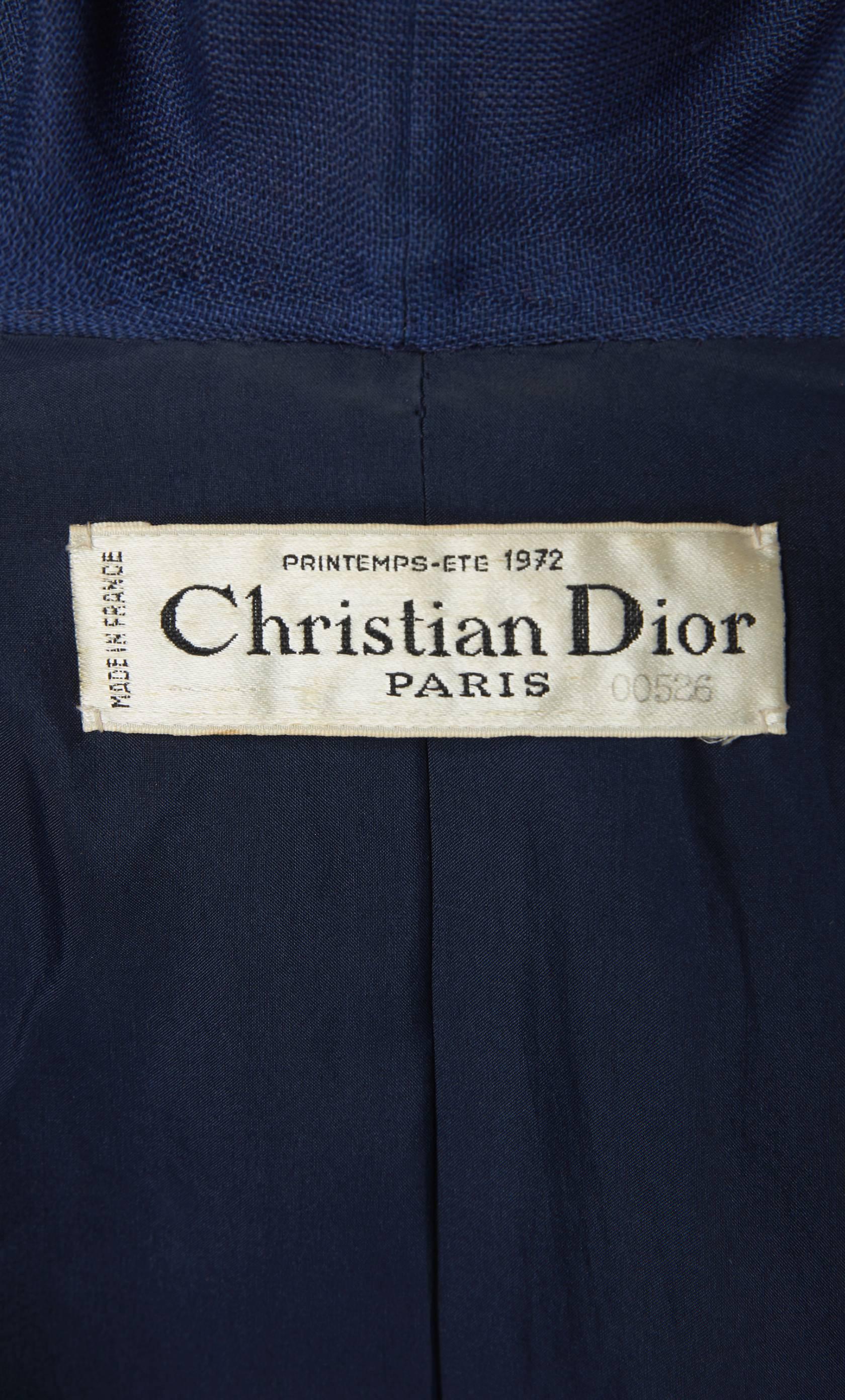 Dior haute couture navy dress & coat, Spring/Summer 1972 1