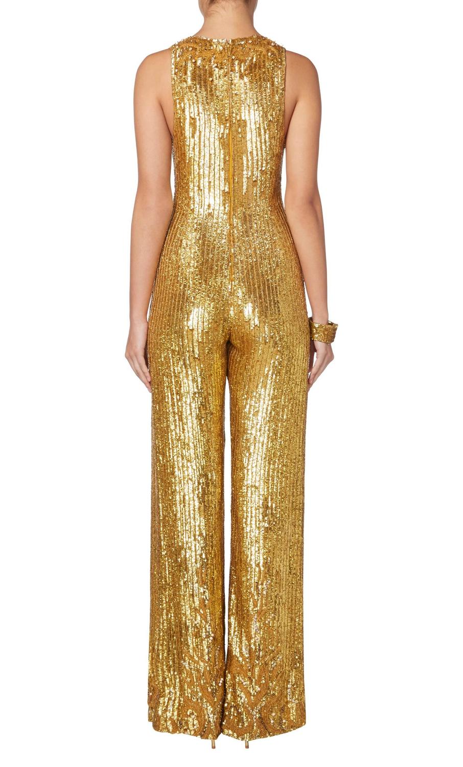gold glitter jumpsuit