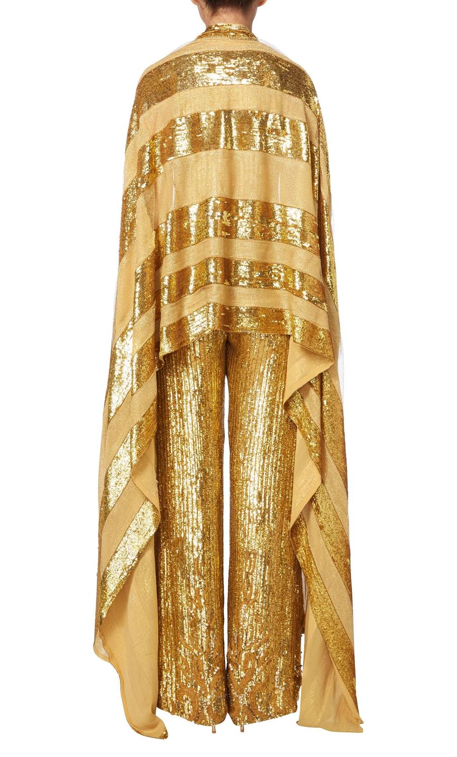 Balestra gold sequin jumpsuit, circa 1990 at 1stdibs