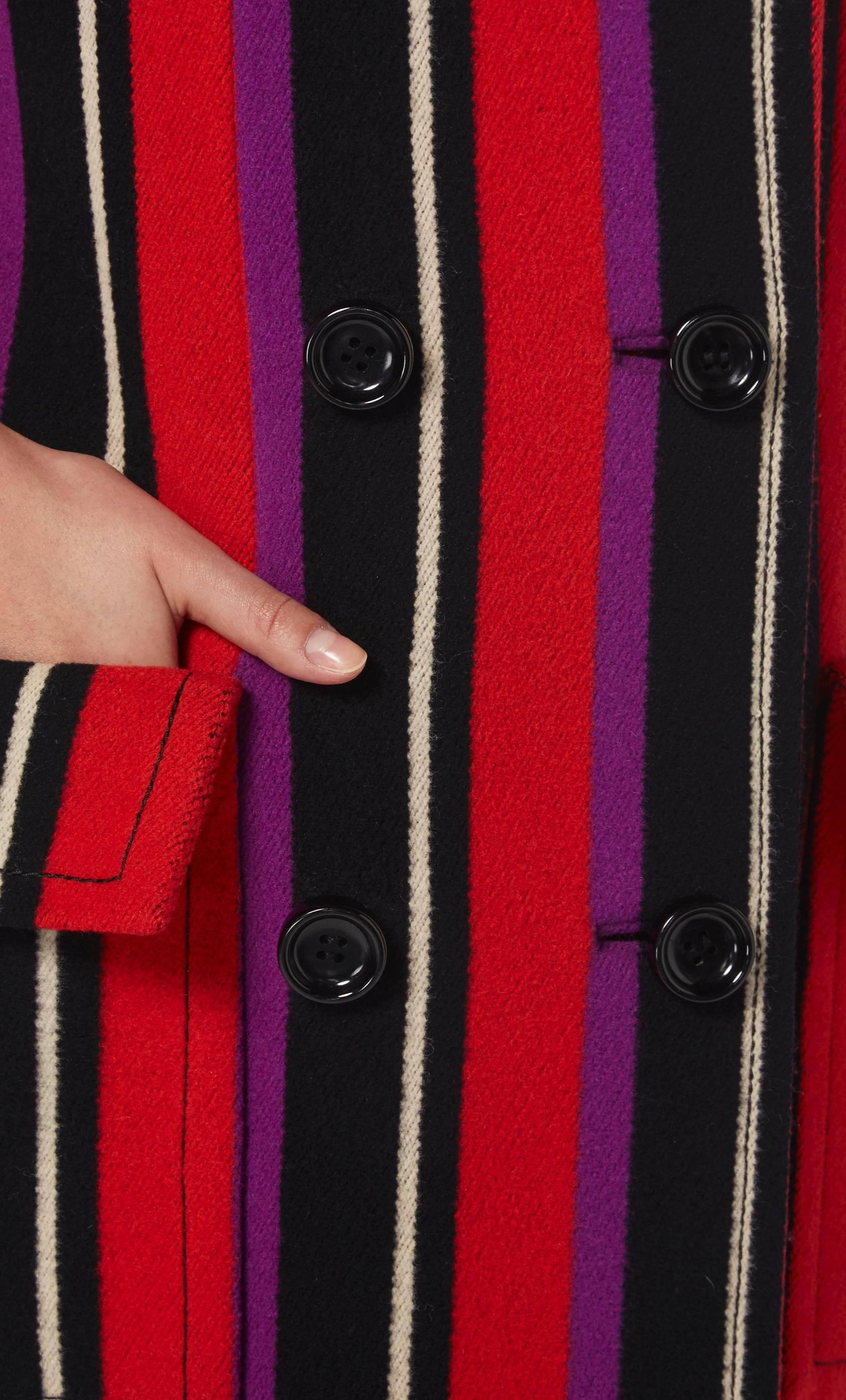 Dior Haute couture stripe coat, Autumn/Winter 1967 In Excellent Condition In London, GB