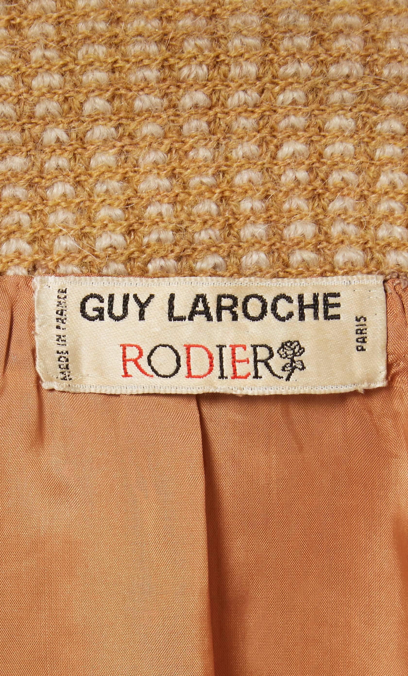 Women's Guy Laroche brown tweed jacket, circa 1963 For Sale