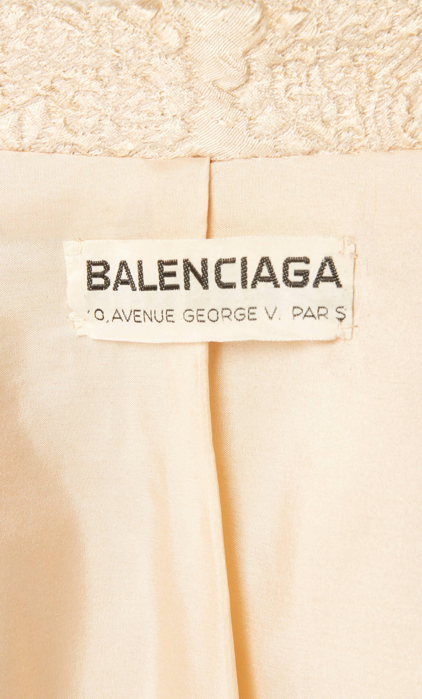 Balenciaga haute couture beige coat dress, Spring/Summer 1964 1