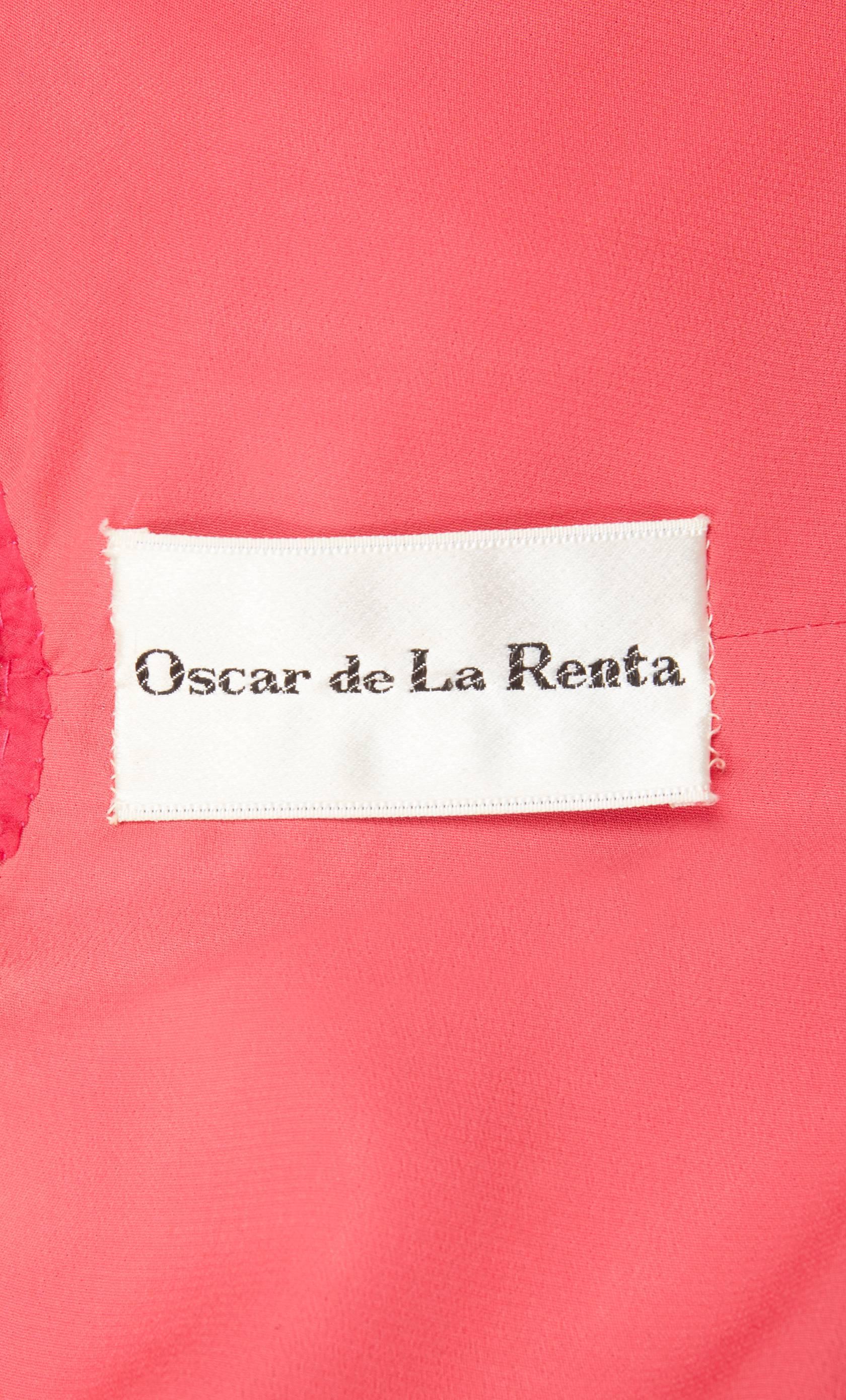 Women's Oscar de la Renta pink and gold dress, Circa 1968 For Sale