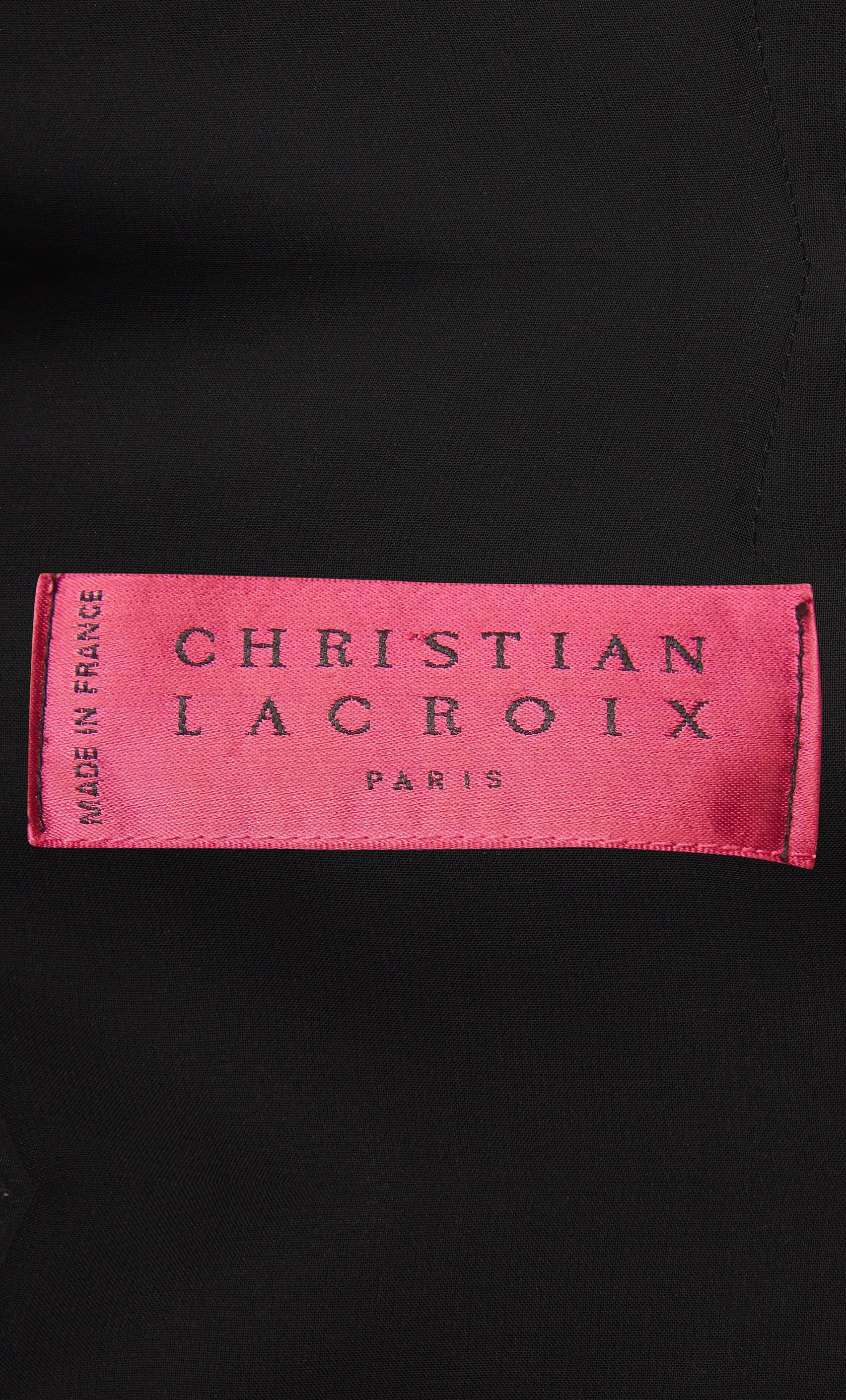 Women's Christian Lacroix black maxi dress, circa  For Sale