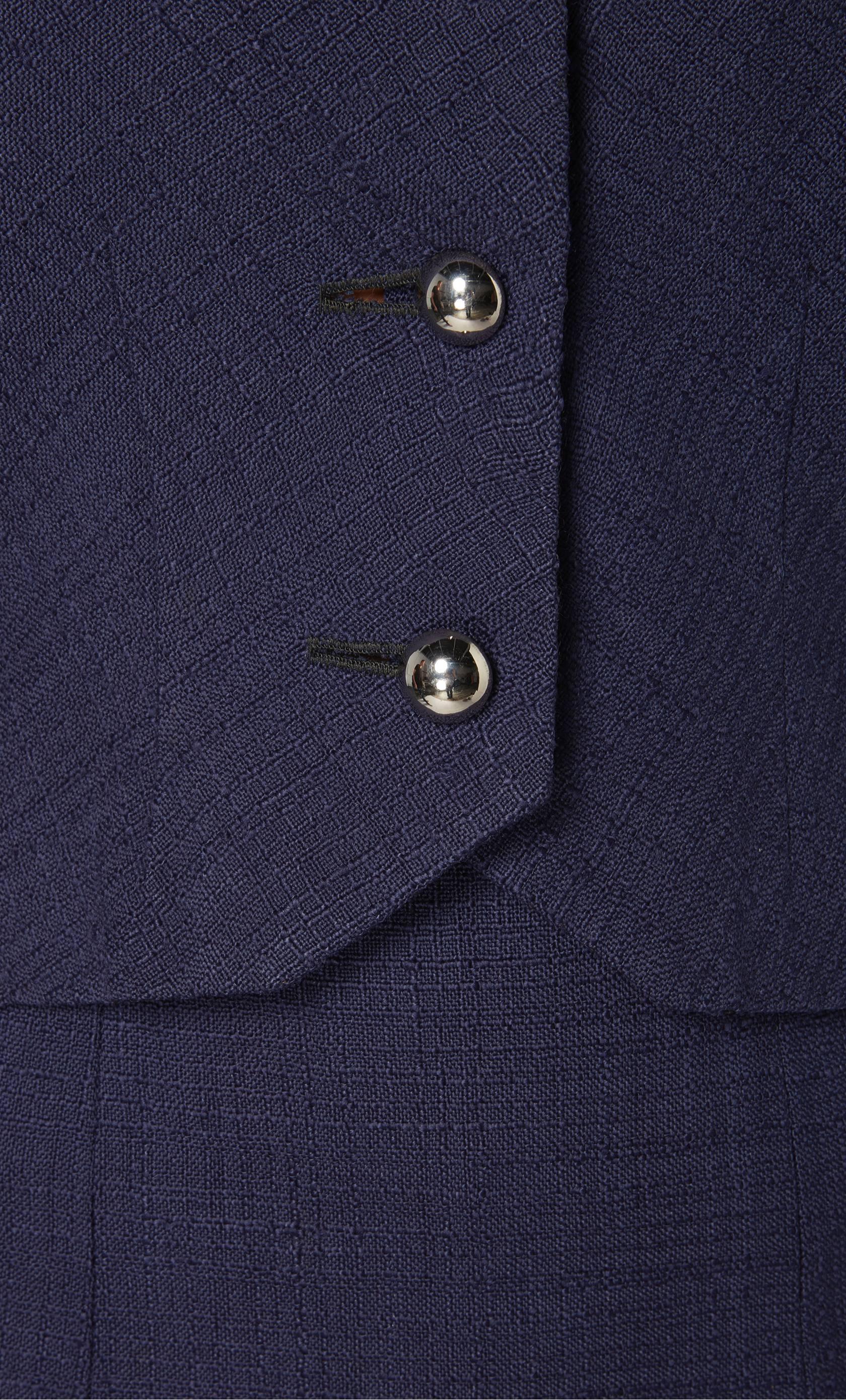 Balenciaga haute couture navy skirt suit, circa 1963 In Excellent Condition In London, GB