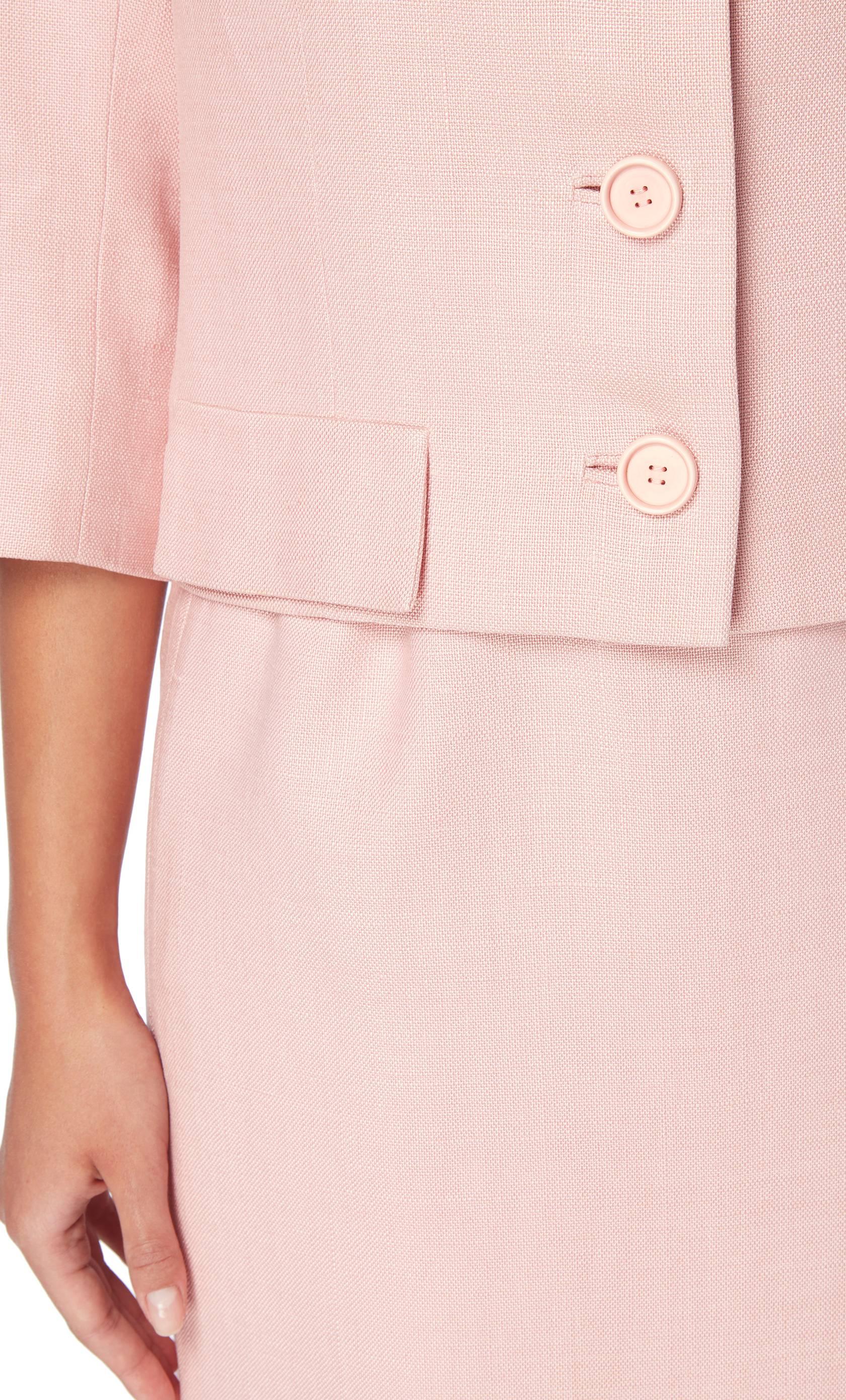 Balenciaga haute couture pink skirt suit, circa 1965 In Excellent Condition In London, GB