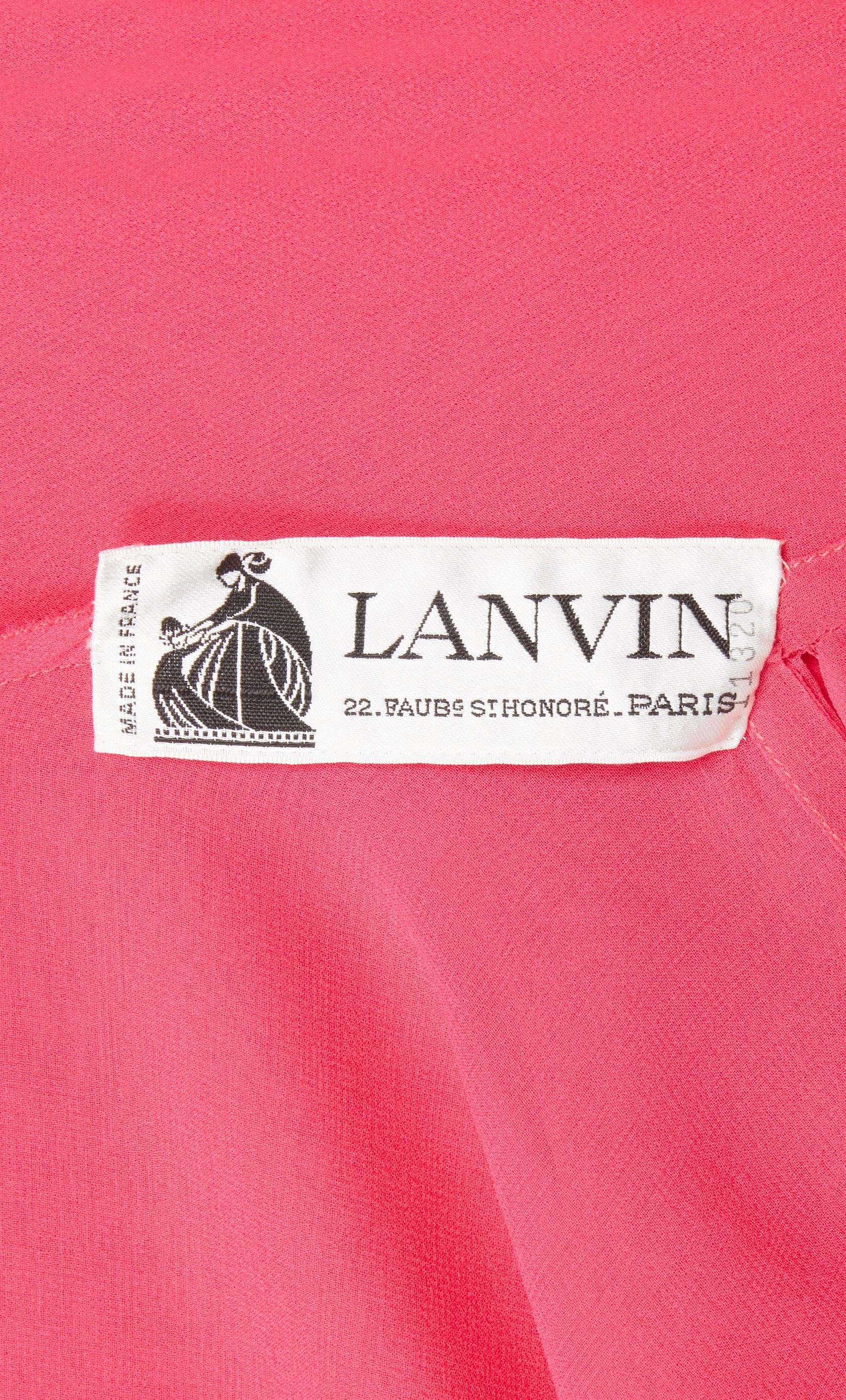 Women's Lanvin Haute couture pink dress, circa 1976