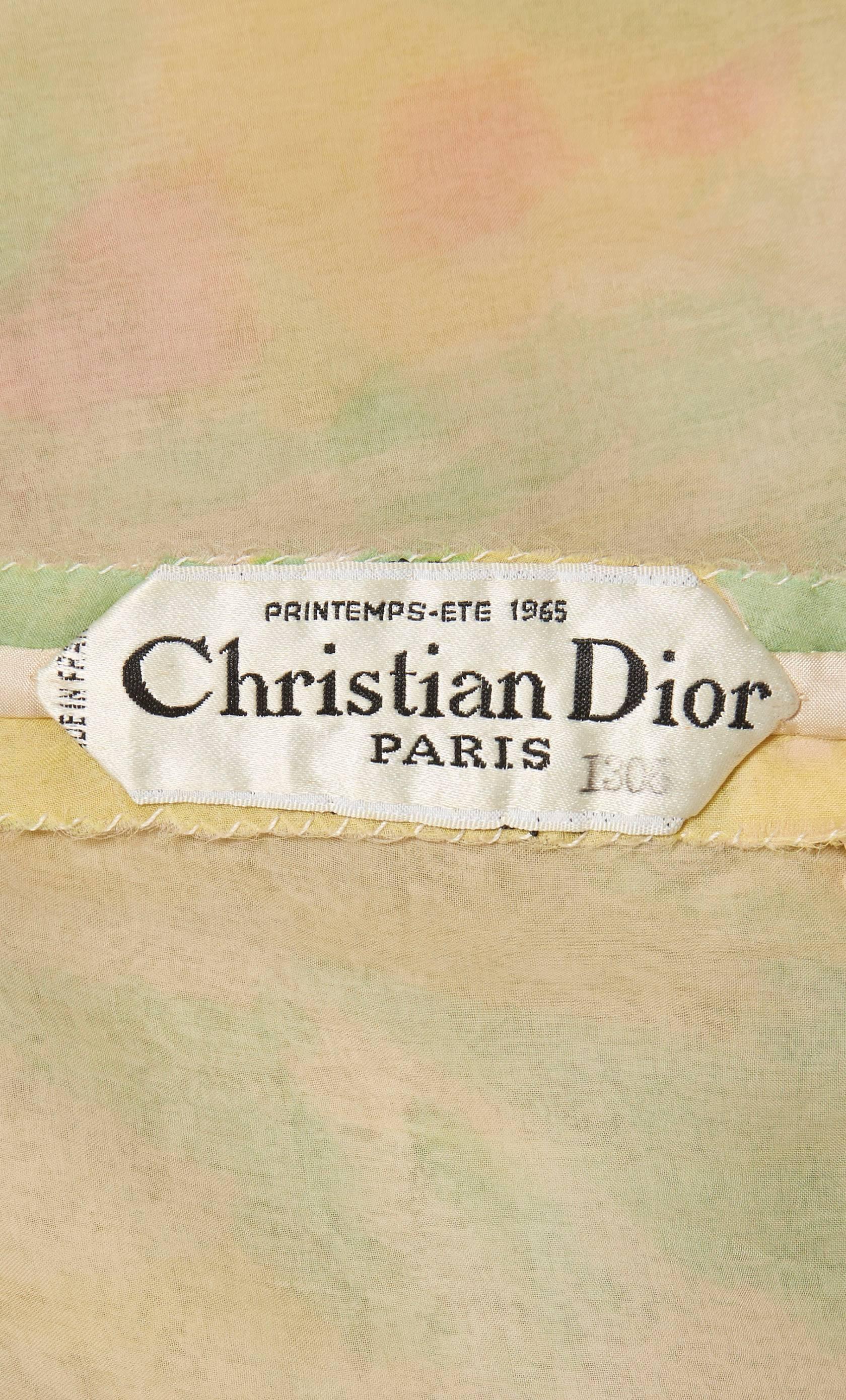Dior haute couture multicoloured dress, Spring/Summer 1965 For Sale 1