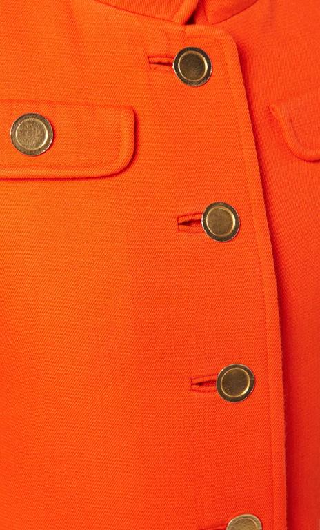 Courrèges haute couture orange dress and jacket, circa 1968 at 1stdibs