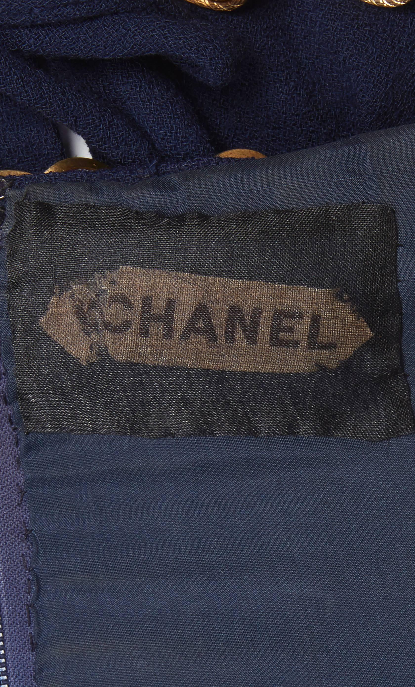 Chanel haute couture navy top, circa 1960 1
