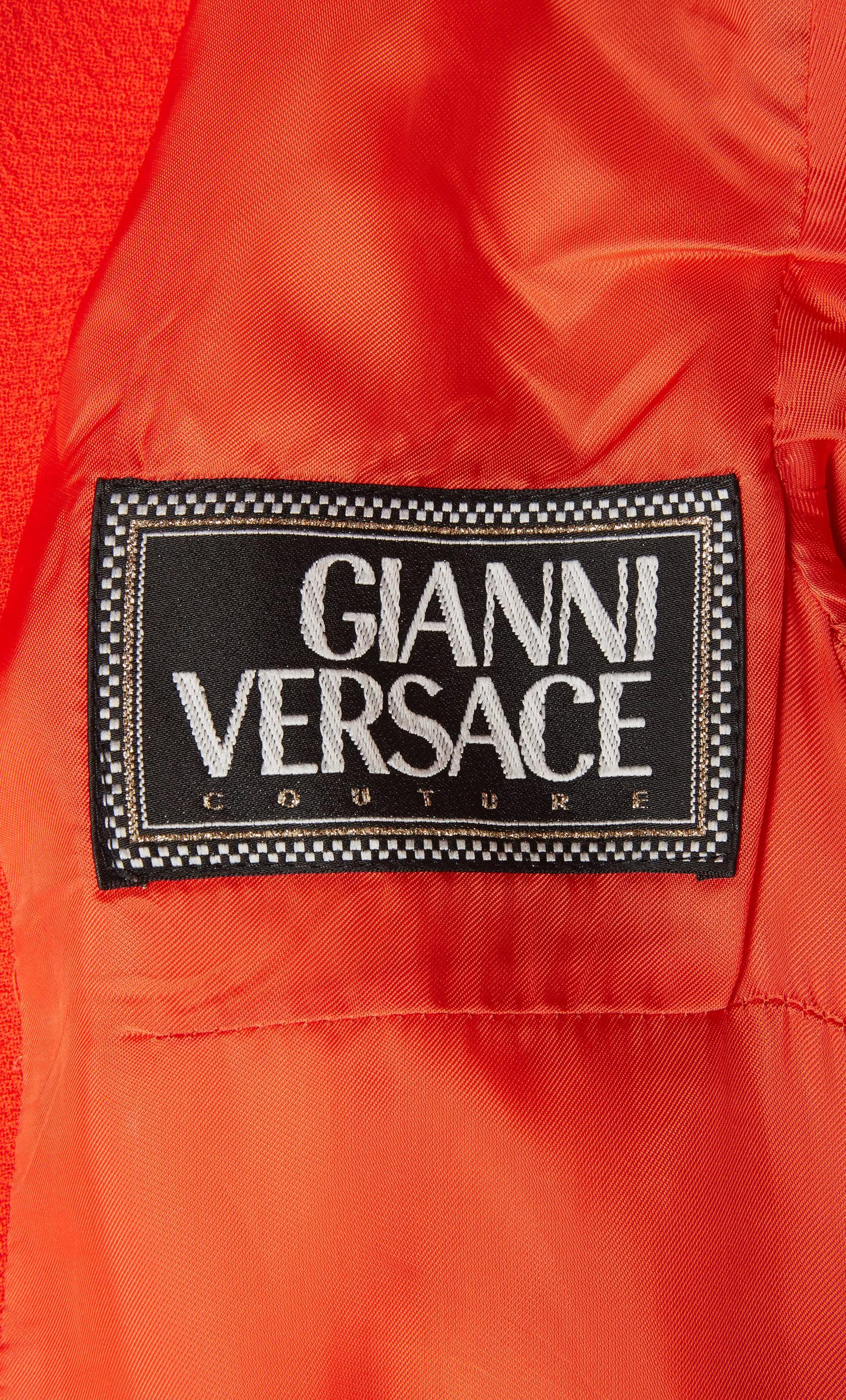 Versace Orange dress & jacket, Autumn/Winter 1991 3