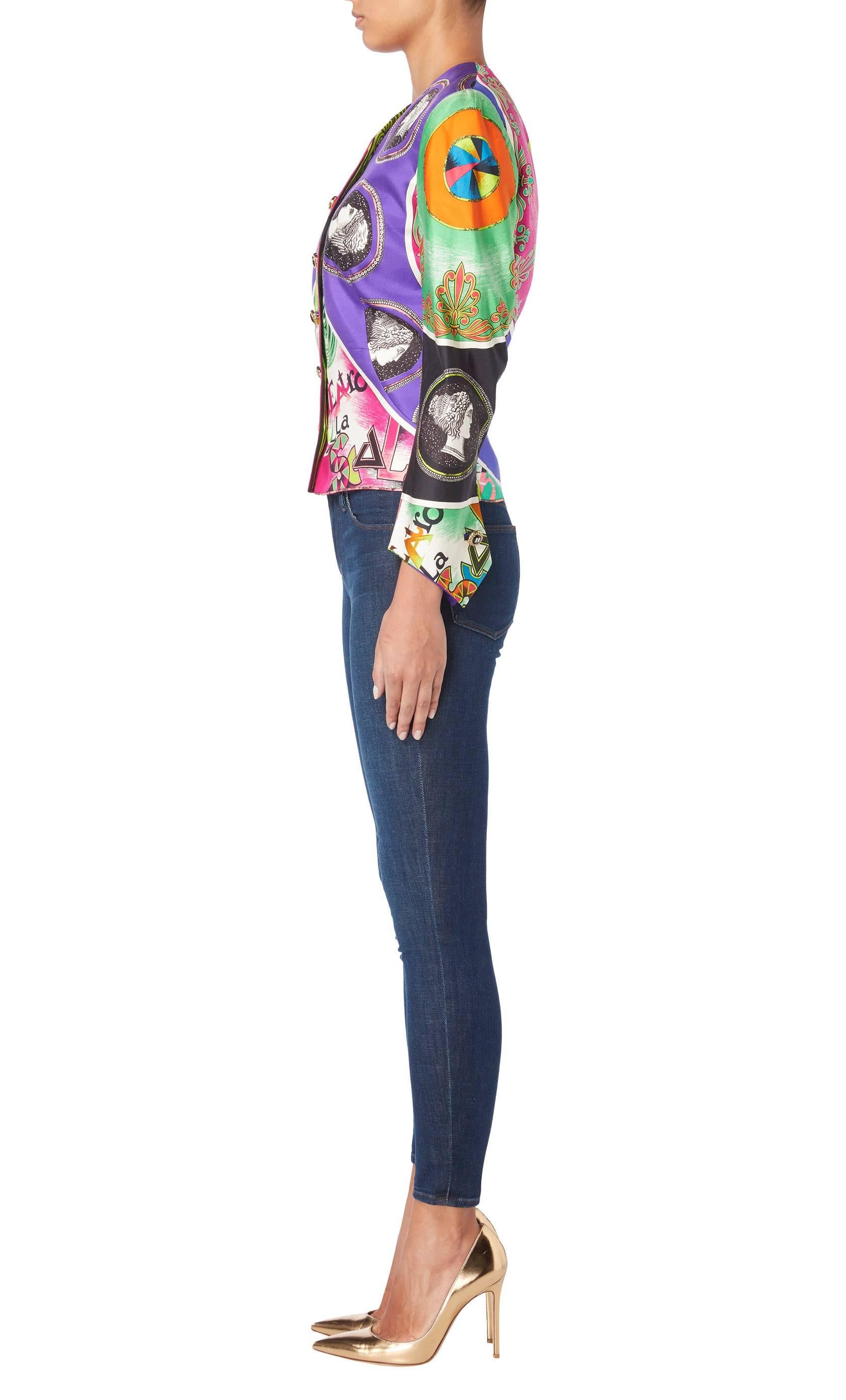 Versace Multicoloured Jacket, Spring/Summer 1991 In Excellent Condition For Sale In London, GB