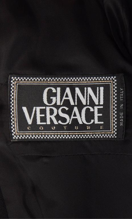 Versace black, white and yellow skirt suit, Autumn/Winter 1991 For Sale ...