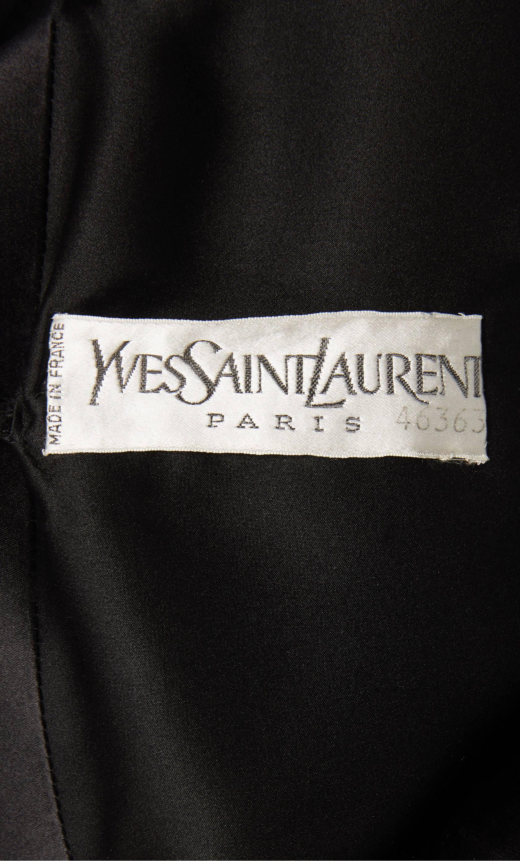Women's Yves Saint Laurent haute couture black dress, Autumn/Winter 1979