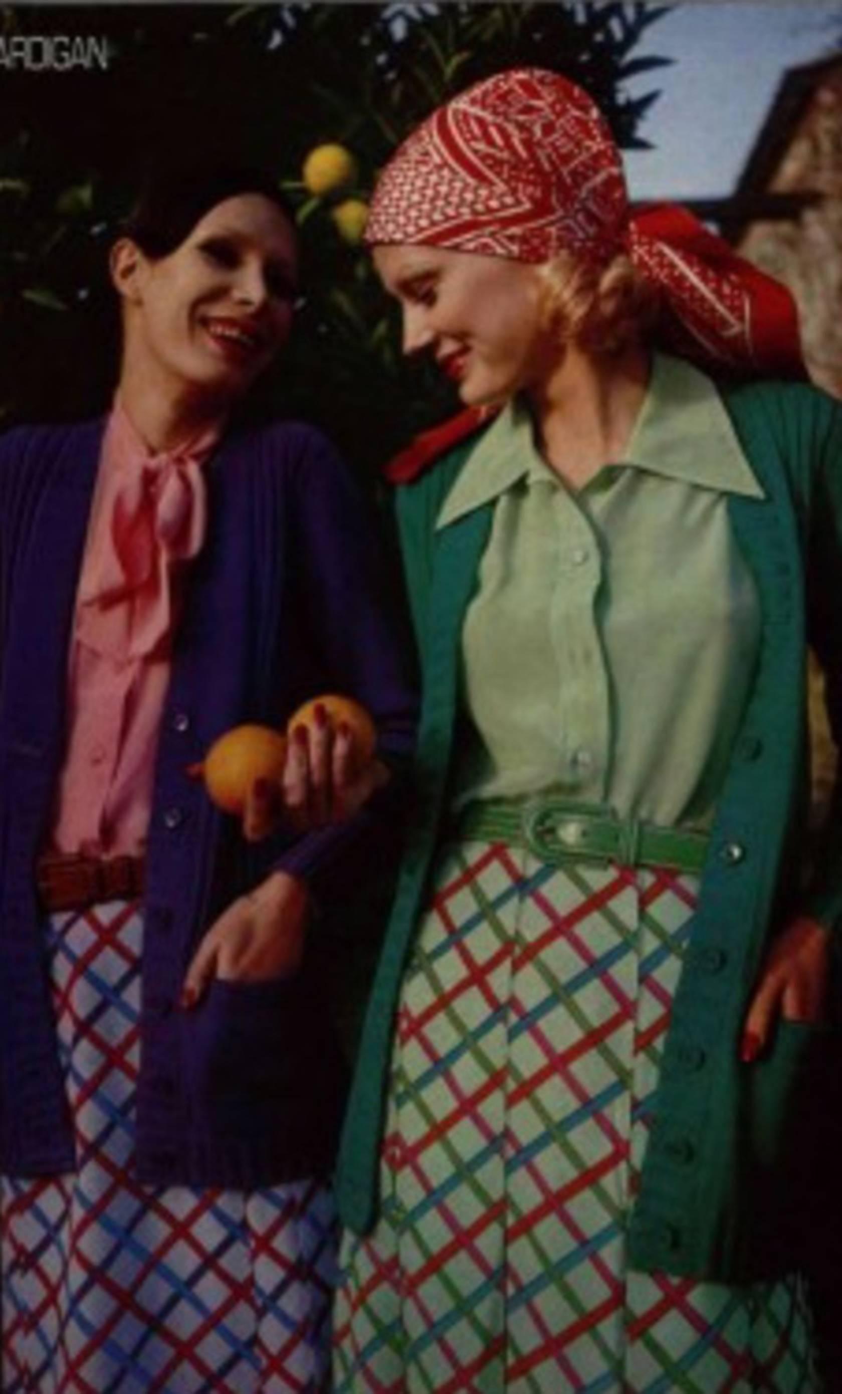 Yves Saint Laurent Pink print skirt, circa 1973 1