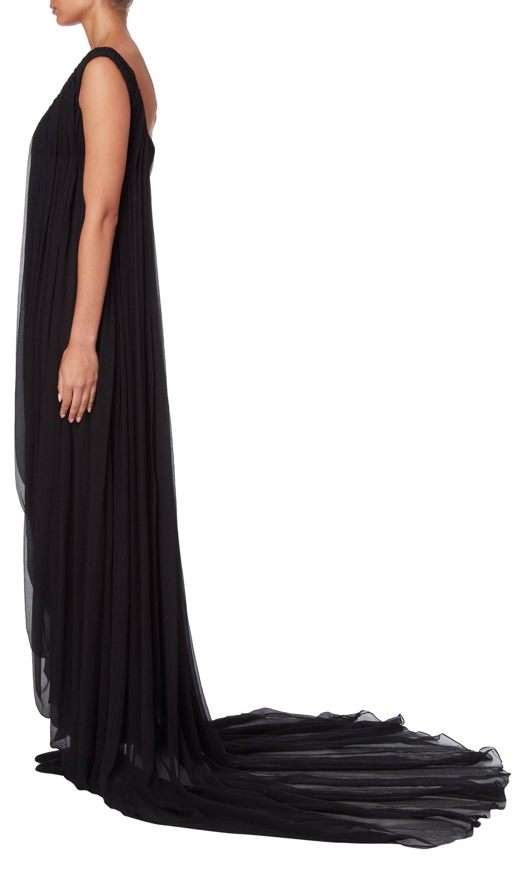 Alexander McQueen Girl in a Tree Black Dress Autumn Winter 2008 For Sale 1