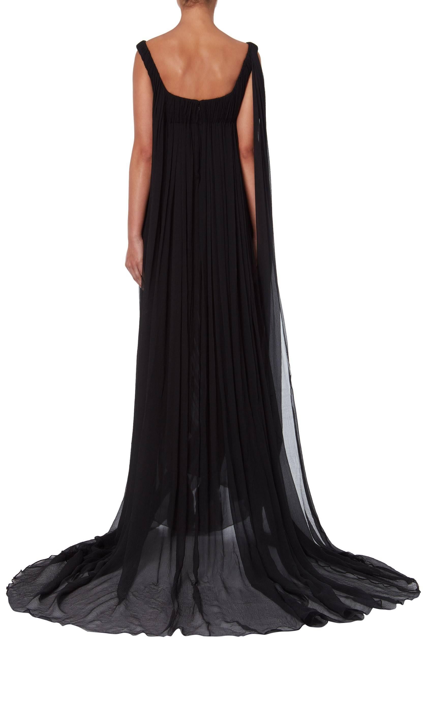 Alexander McQueen Girl in a Tree Black Dress Autumn Winter 2008 In Excellent Condition For Sale In London, GB