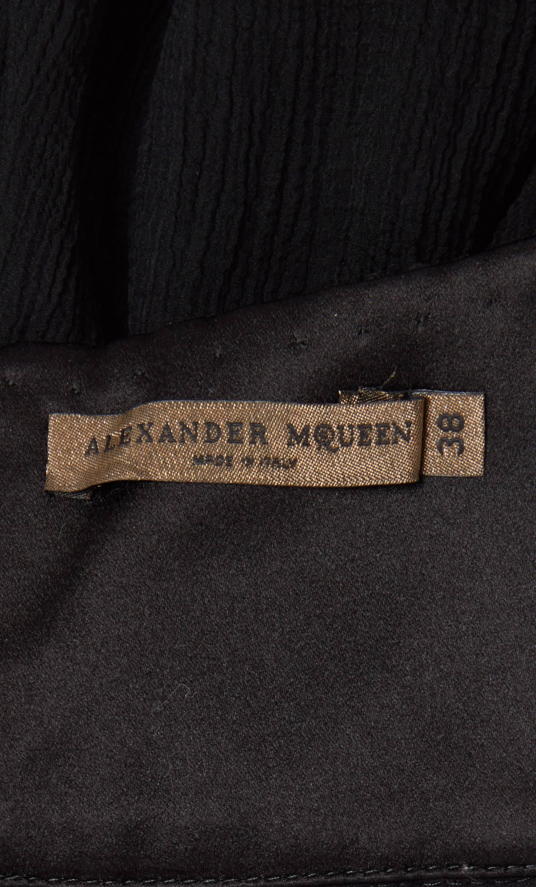 Alexander McQueen Girl in a Tree Black Dress Autumn Winter 2008 For Sale 2