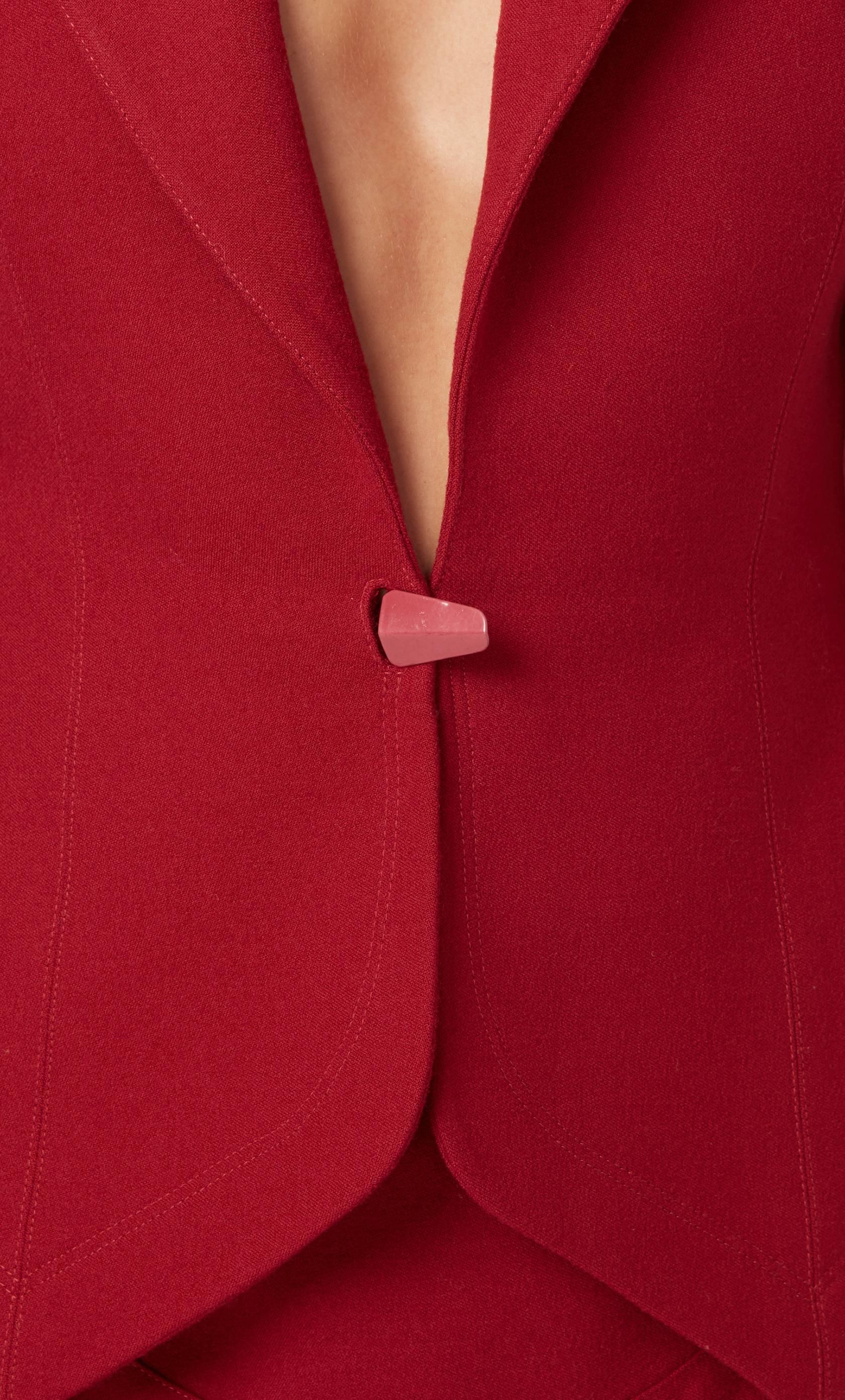 Azzedine Alaia Red Skirt Suit Spring/Summer 1992 In Excellent Condition For Sale In London, GB