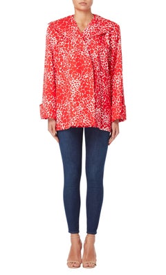 Yves Saint Laurent, red & white patterned jacket, circa 1975
