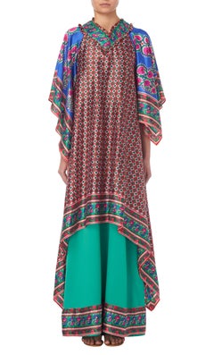 Bellville Sassoon, multicoloured silk printed kaftan dress, circa 1971