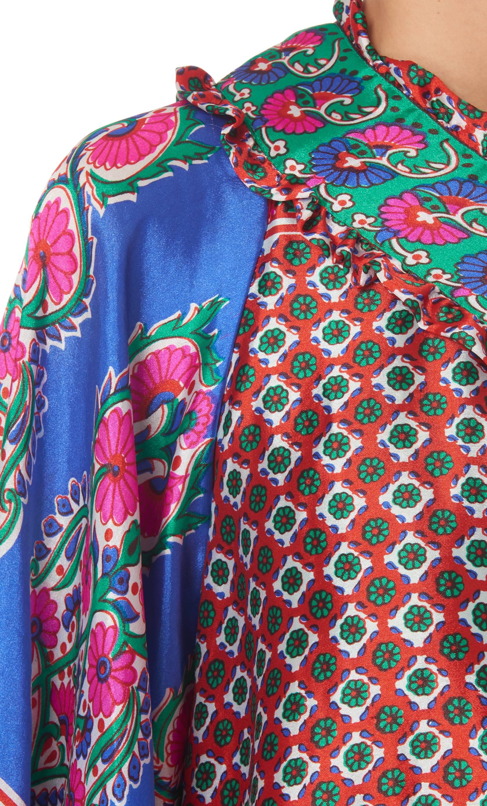 Bellville Sassoon, multicoloured silk printed kaftan dress, circa 1971 In Good Condition For Sale In London, GB
