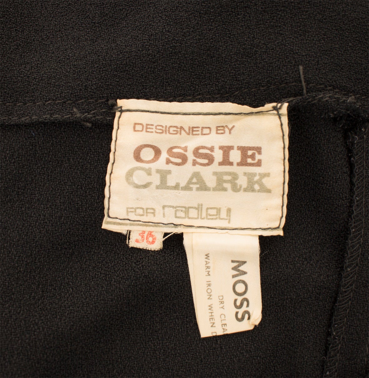 Women's Ossie Clark black printed dress, circa 1968 For Sale