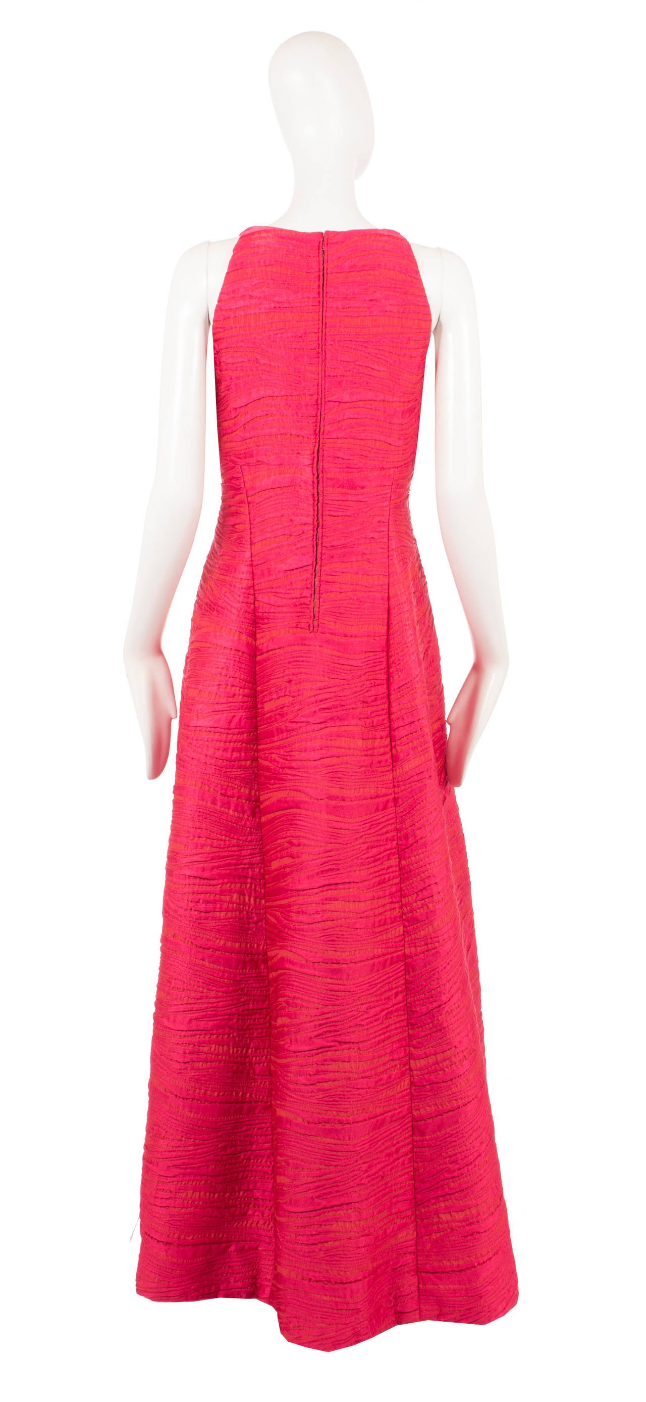 Pierre Balmain haute couture pink silk dress, circa 1960 In Excellent Condition For Sale In London, GB