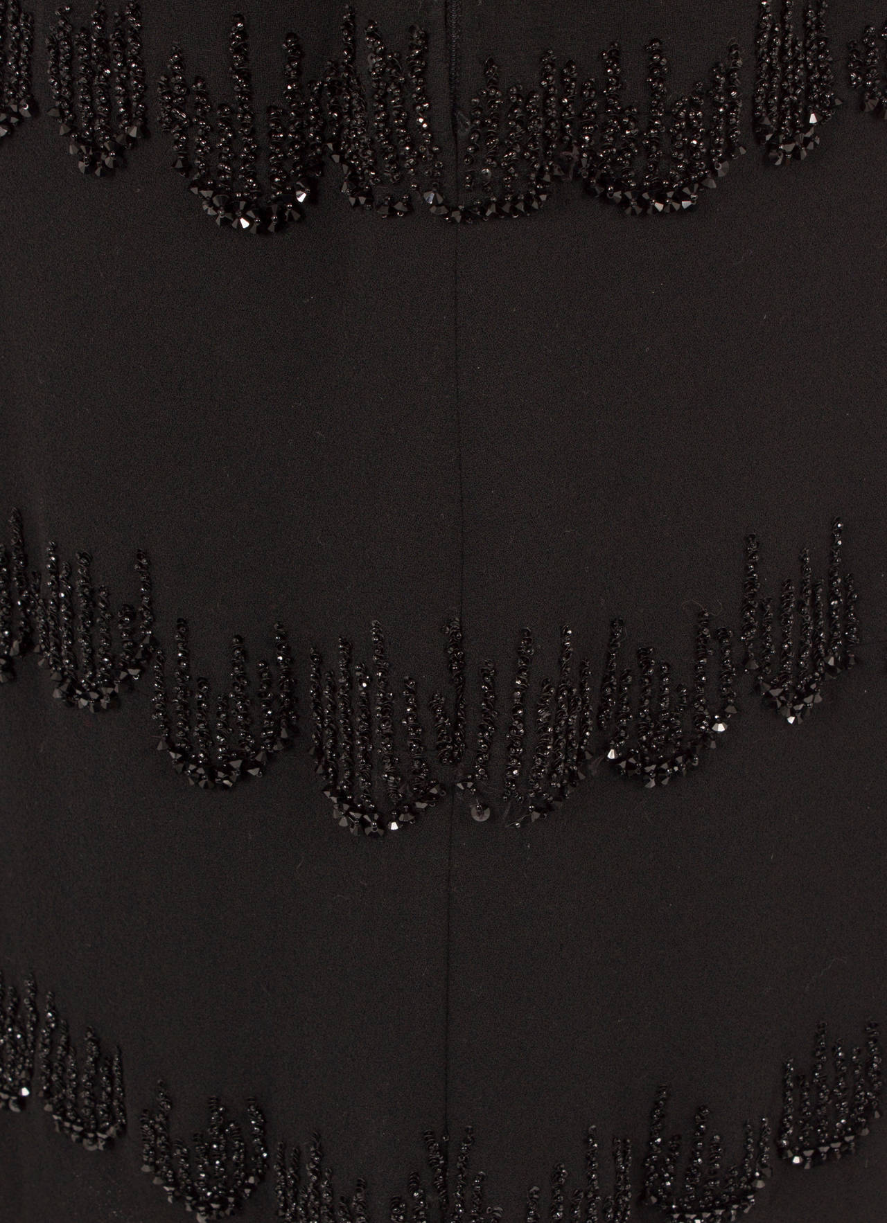 Carven haute couture black silk crepe dress, circa 1963 For Sale 1