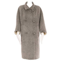 Balenciaga haute couture grey wool coat, Circa 1956