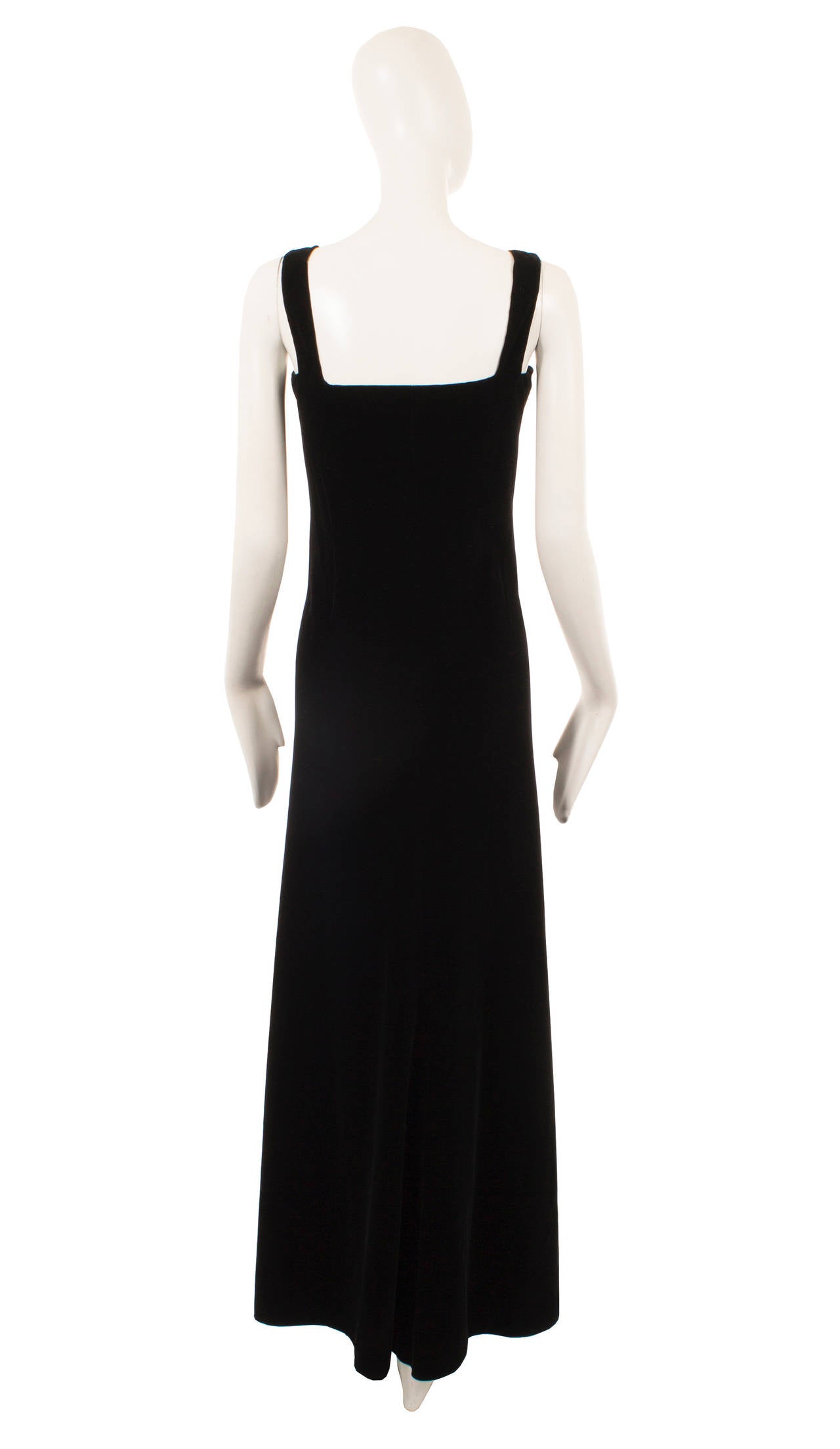 Lanvin haute couture black velvet dress, Autumn Winter 1933 In Excellent Condition For Sale In London, GB