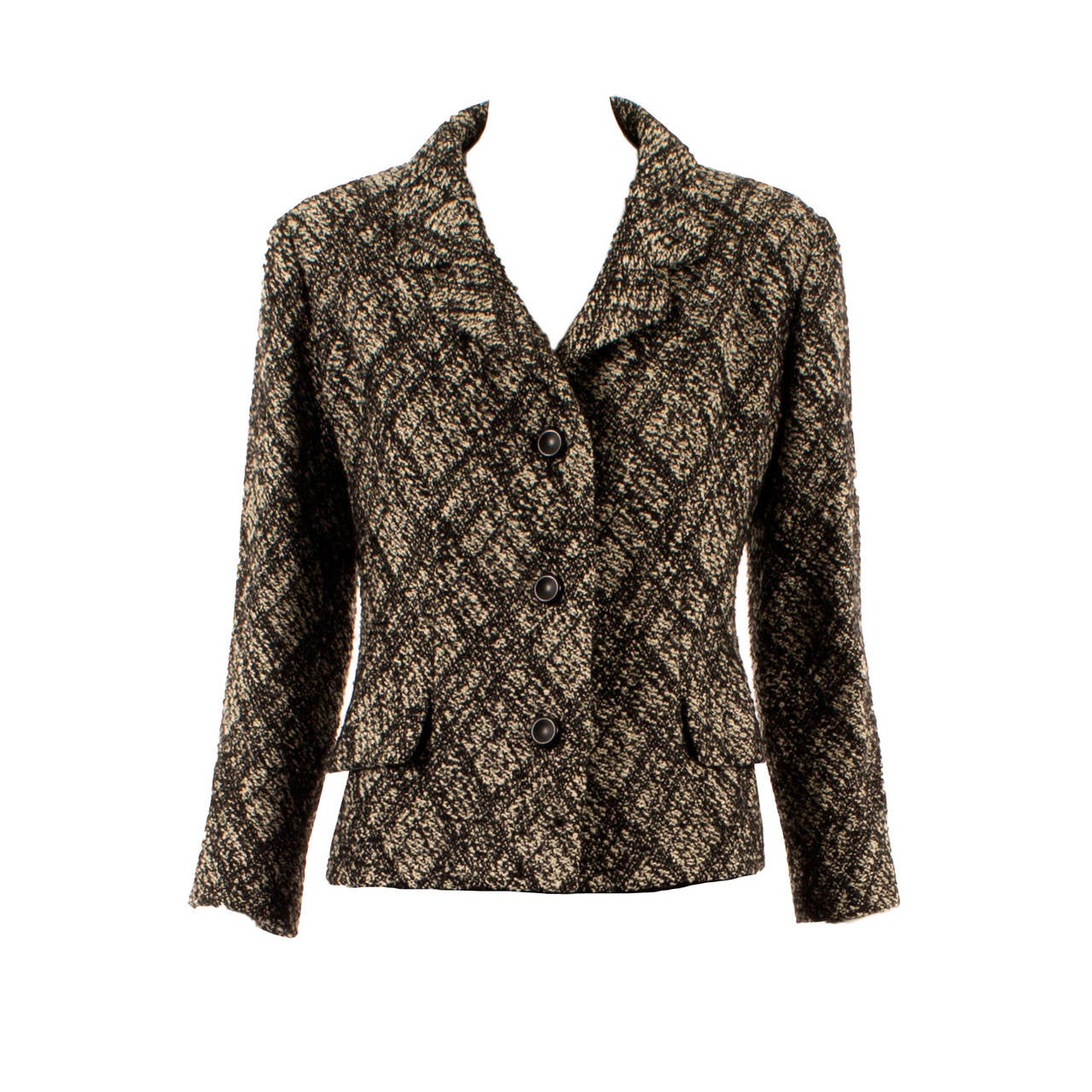 Yves Saint Laurent haute couture wool jacket, circa 1964 For Sale