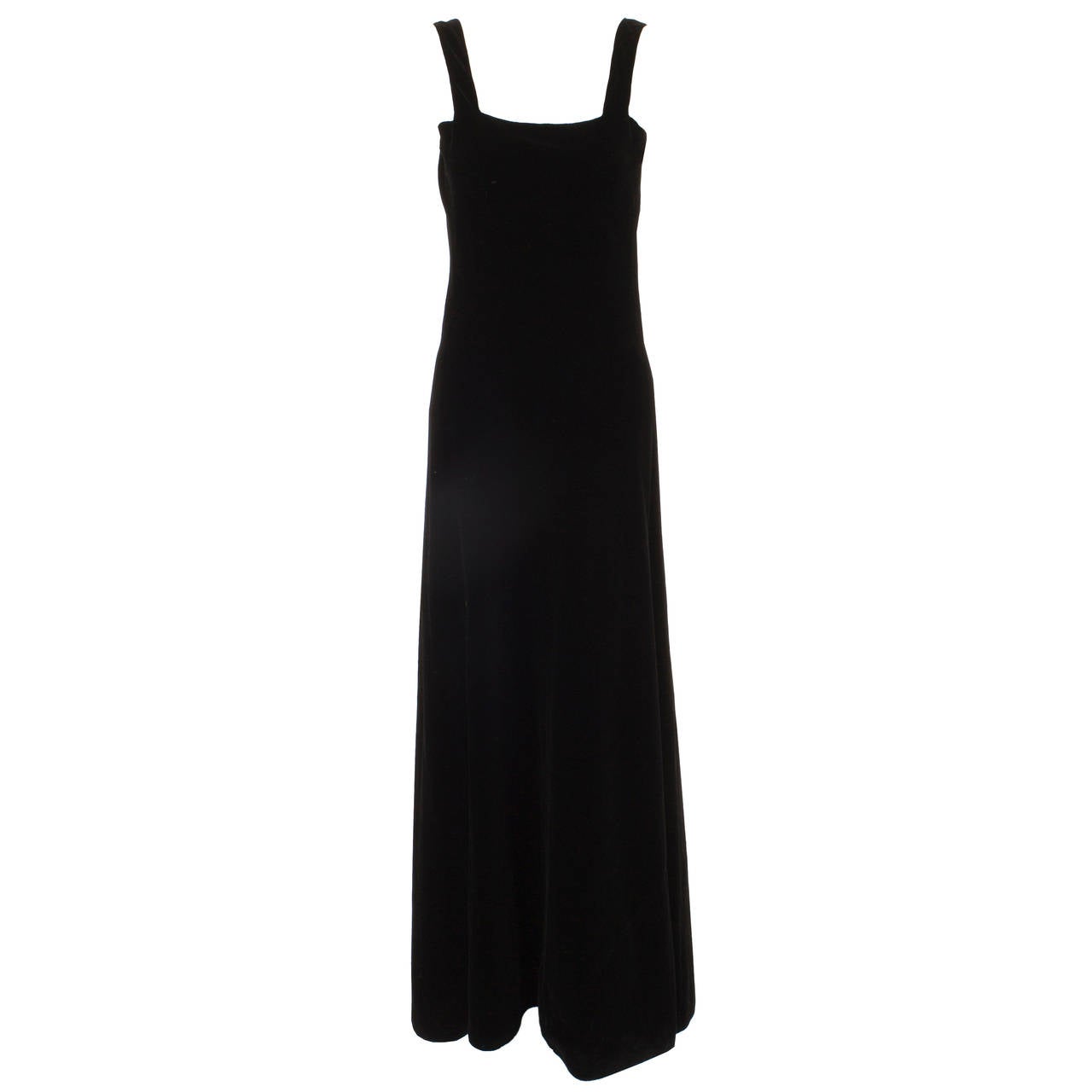 Lanvin haute couture black velvet dress, Autumn Winter 1933 For Sale
