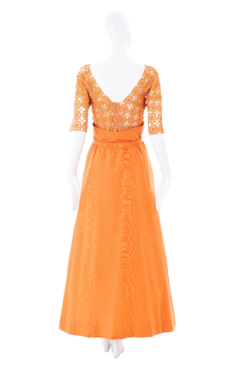 Sybil Connolly Orange Wool and Silk Ensemble, Circa 1958 In Excellent Condition For Sale In London, GB