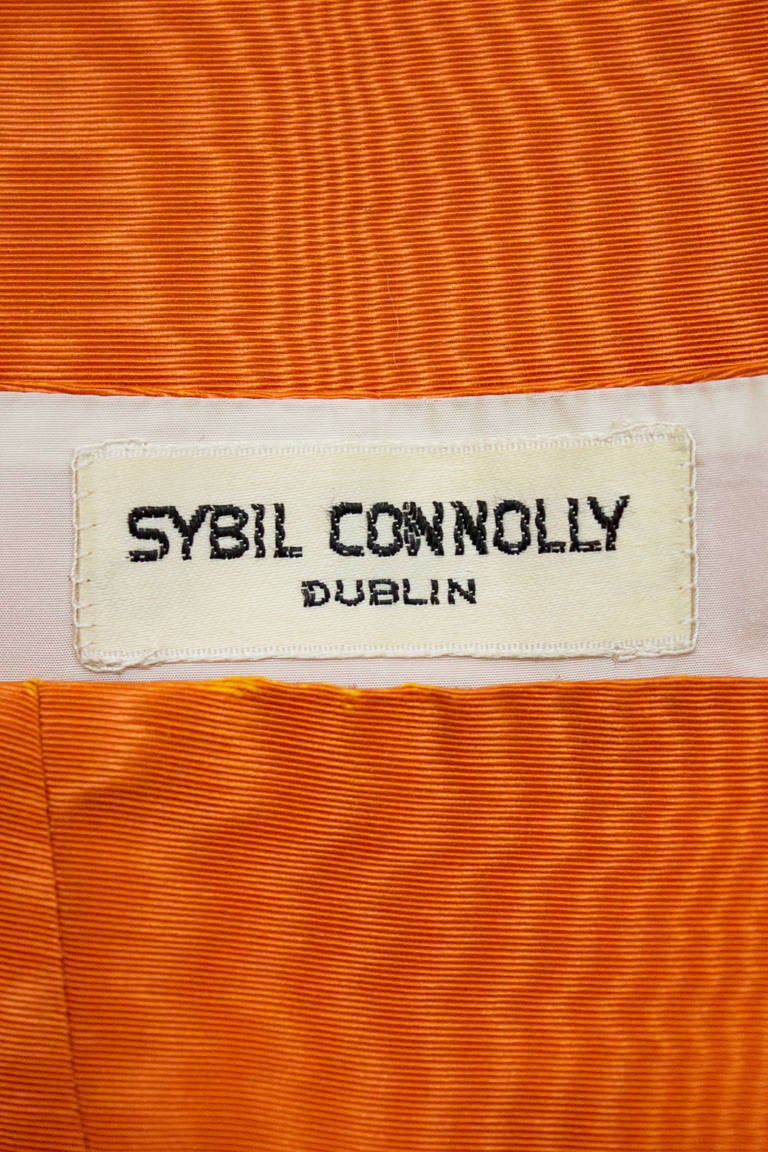 Sybil Connolly Orange Wool and Silk Ensemble, Circa 1958 For Sale 1