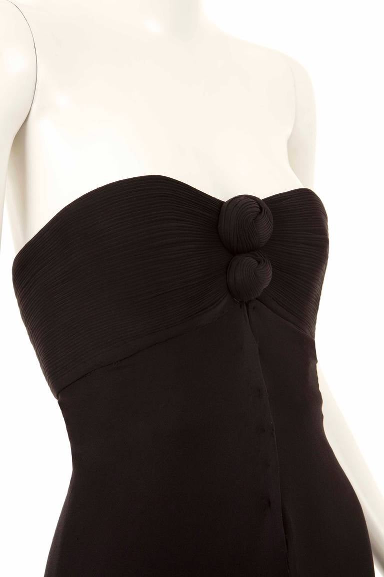 Women's Madame Grès Haute Couture Black Dress, Circa 1962 For Sale