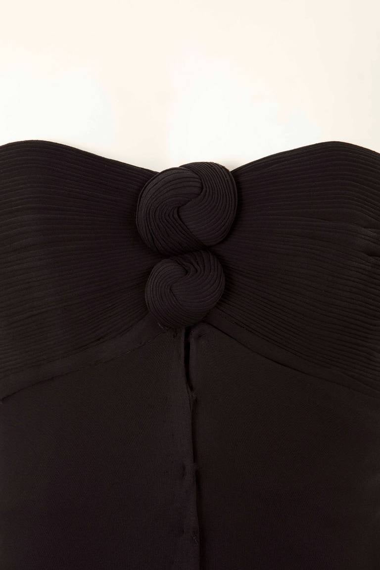 Madame Grès Haute Couture Black Dress, Circa 1962 For Sale 1