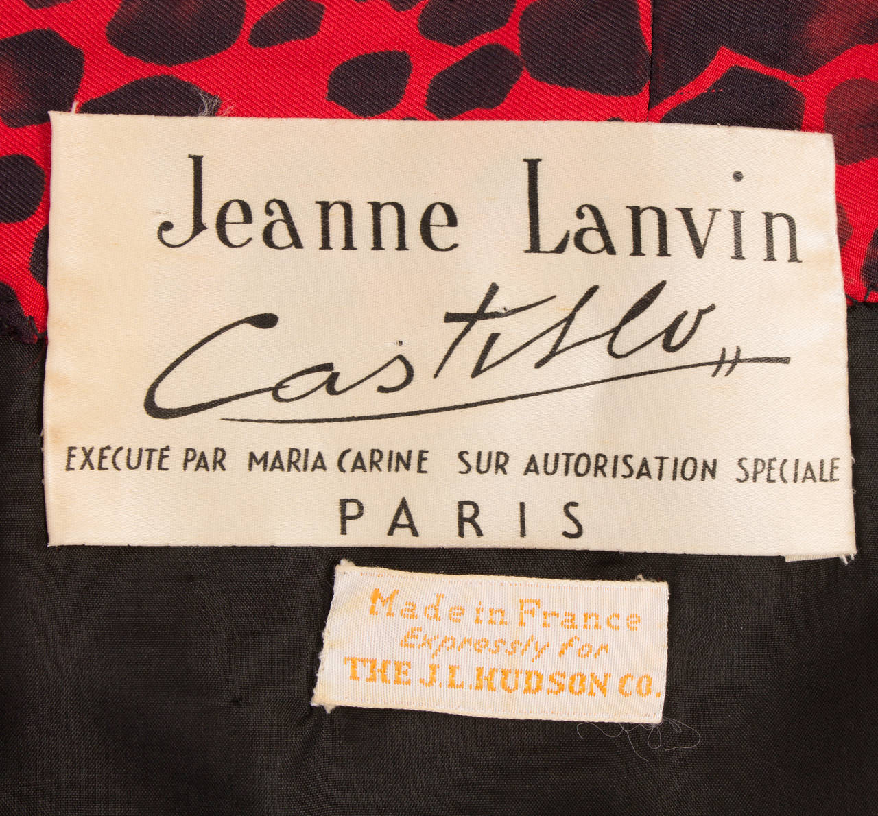 Women's Lanvin Castillo printed silk dress, circa 1960 For Sale