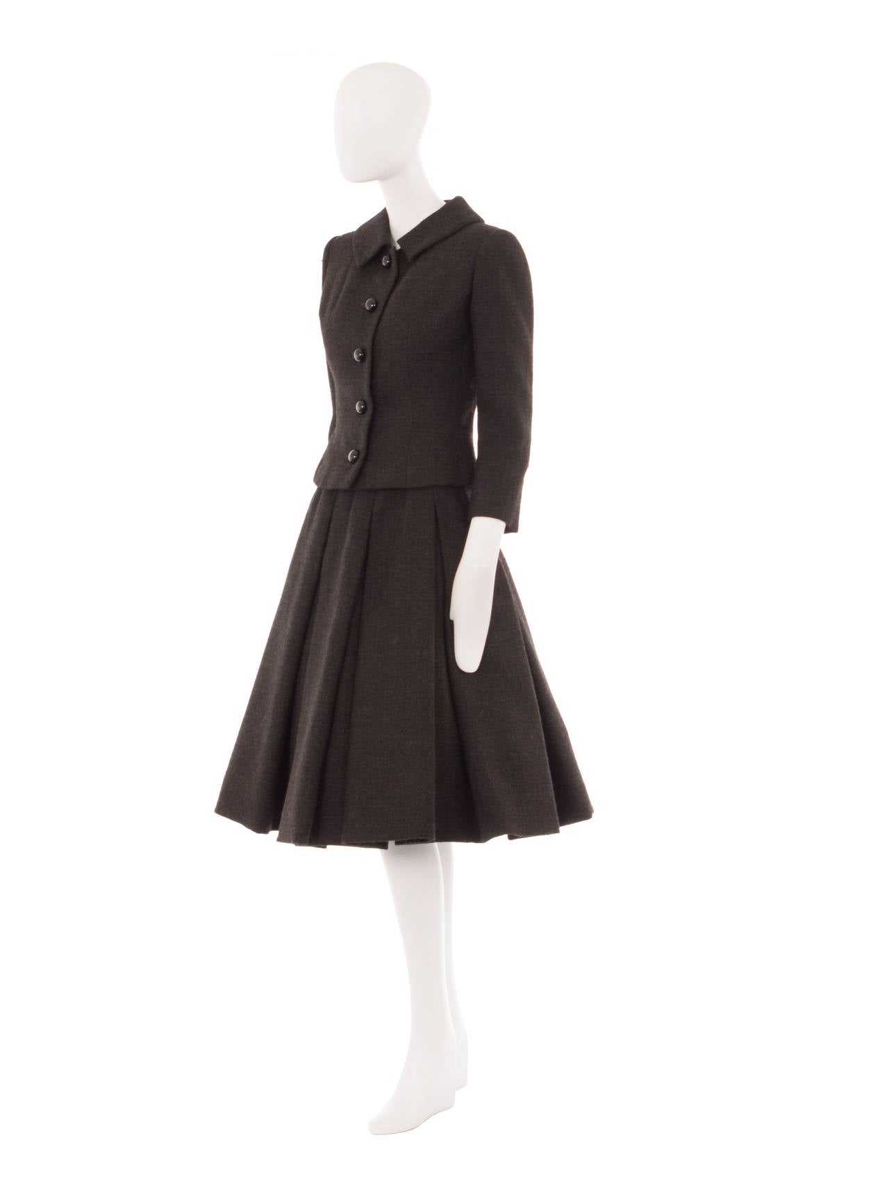 A Dior haute couture skirt suit, autumn winter 1955 For Sale at 1stDibs
